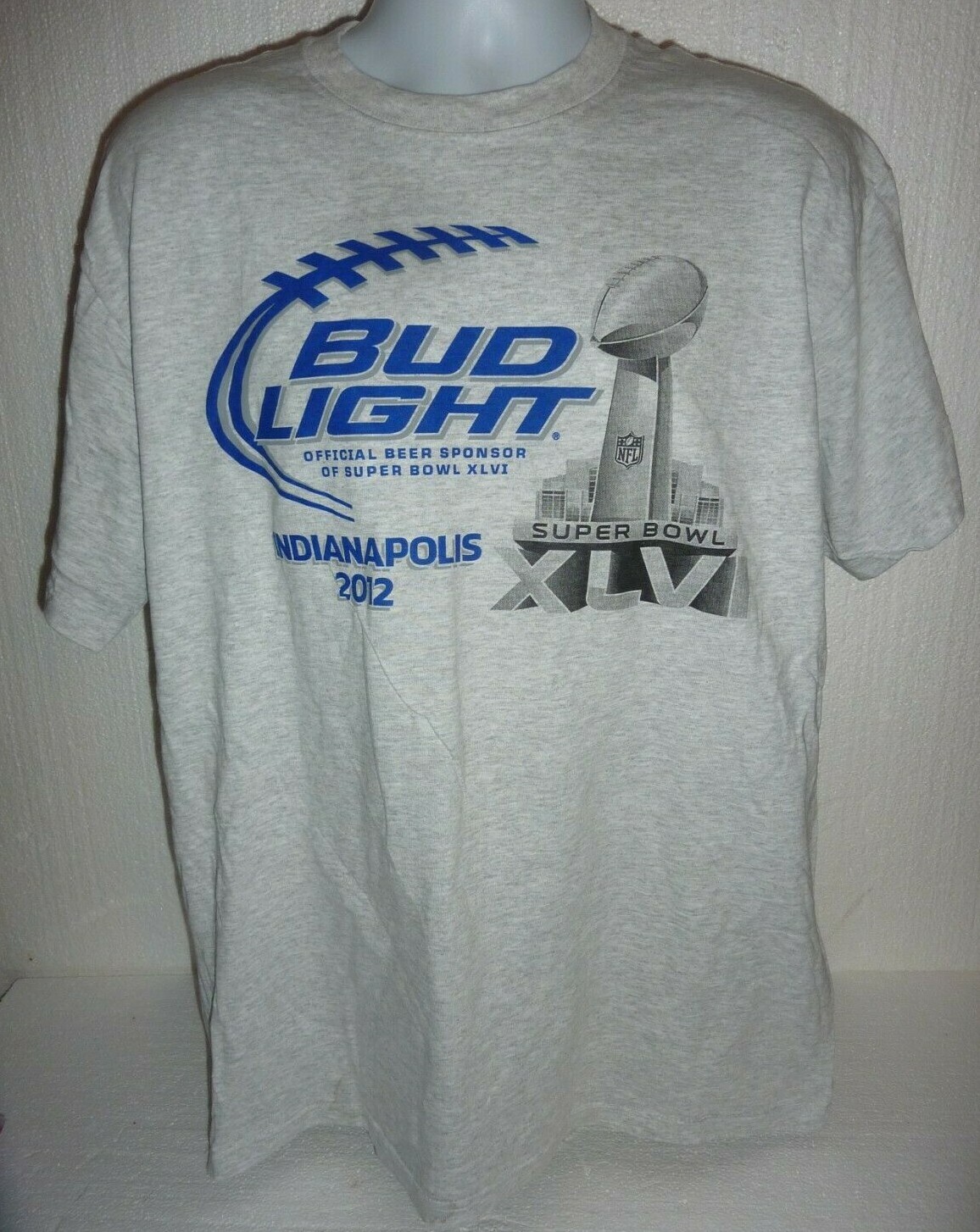 BUD LIGHT BEER Sponsor NFL Super Bowl Budweiser 2012 Patriots vs Giants C-36