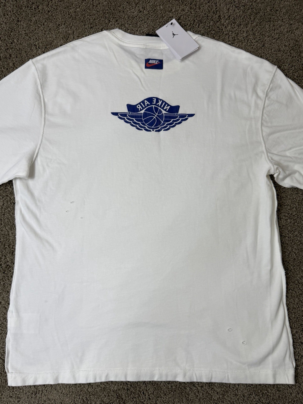 $65 BRAND NEW NIKE MEN’S AIR JORDAN TEE T SHIRT LARGE WHITE RARE AIR IB3130-133