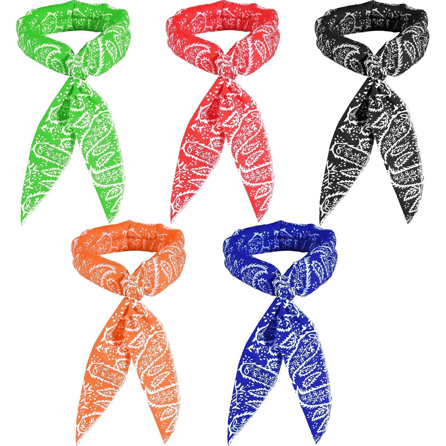 5 Pcs Cooling Neck Wraps Ice Wrap Scarf Neck Bandana Cooler Hot Weather Summer