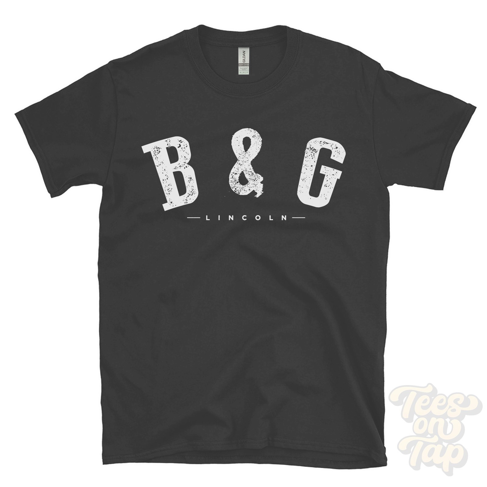 B & G LINCOLN T-SHIRT USA retro varsity style gift
