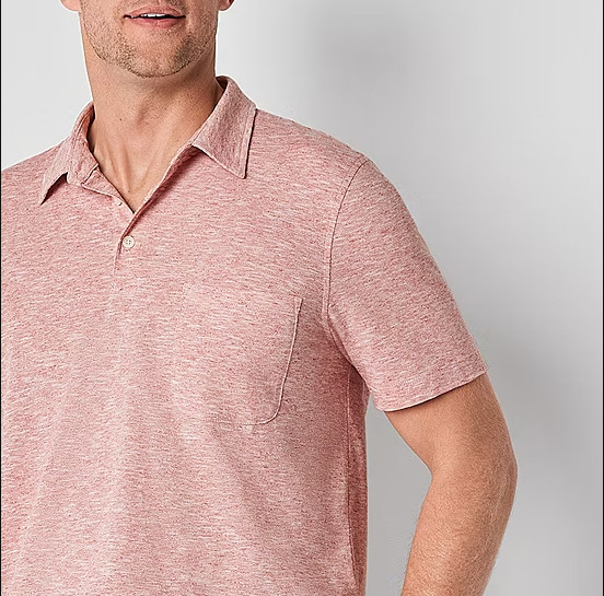 St. John’s Bay Super Soft Jersey Mens Classic Fit Short Sleeve Polo Shirt – Sz S