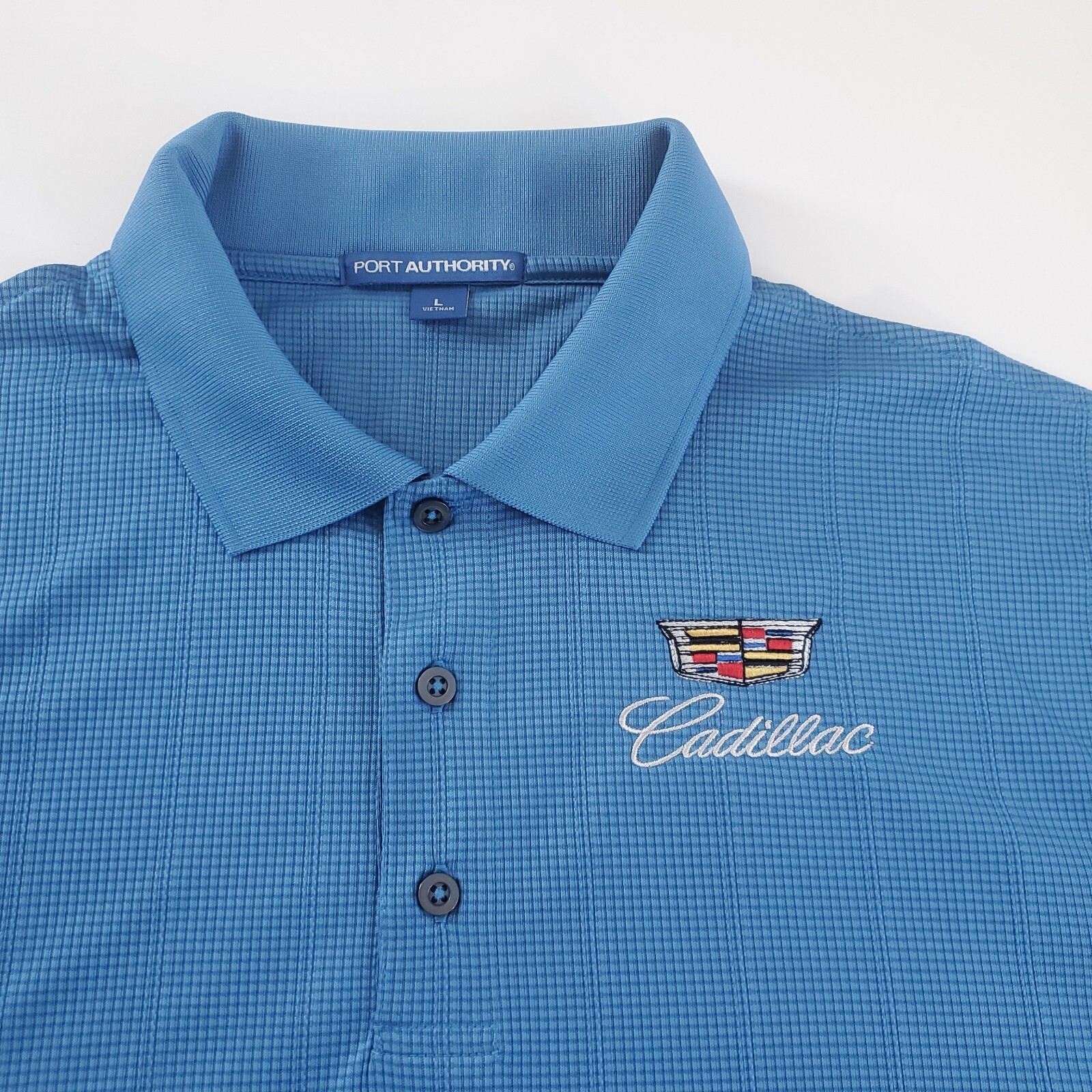 Cadillac Polo Golf Shirt New – Royal Blue – Embroidered – 3 Button – Sizes S-XXL