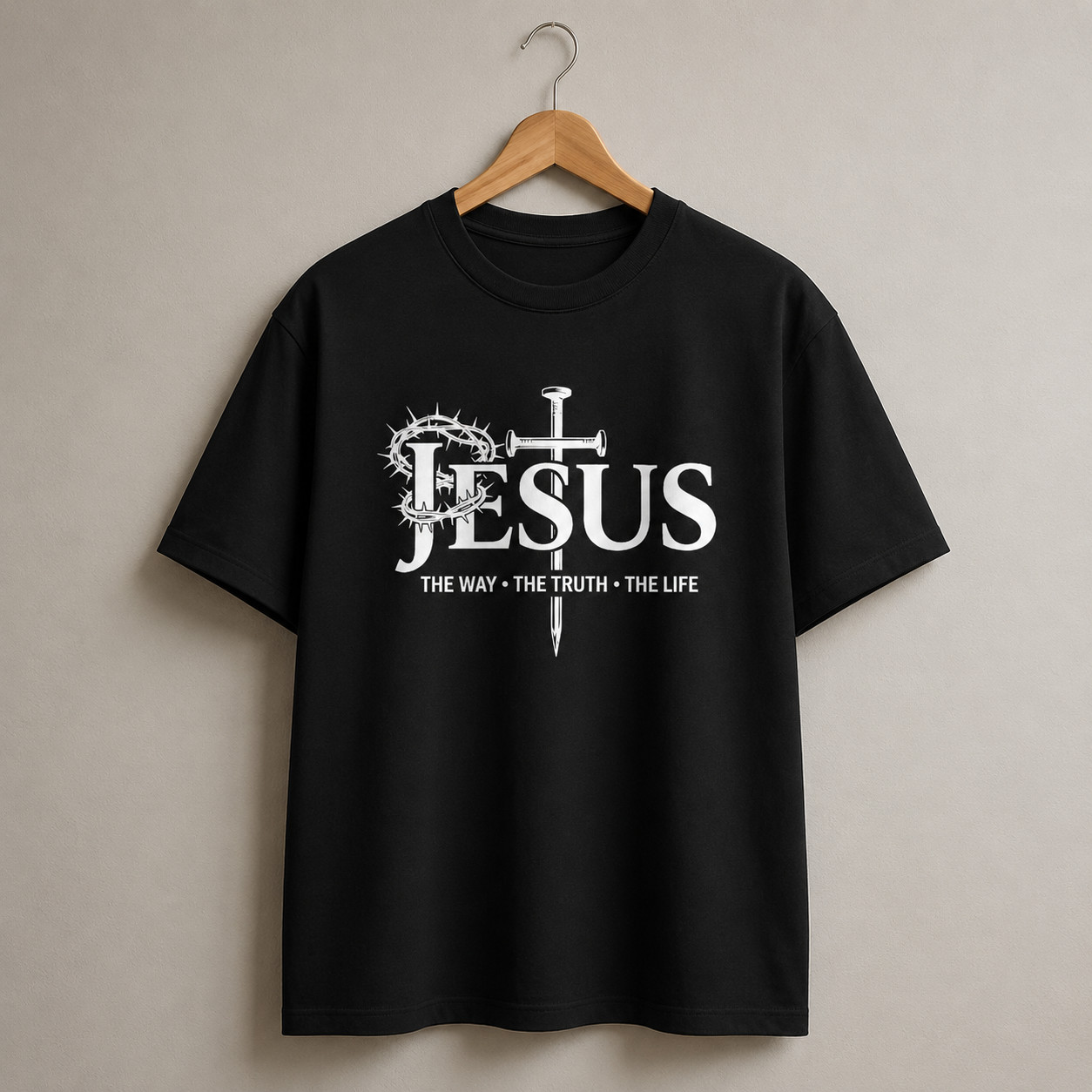 Jesus Christian T-Shirt The Way The Truth The Life Faith Graphic Tee Gift For