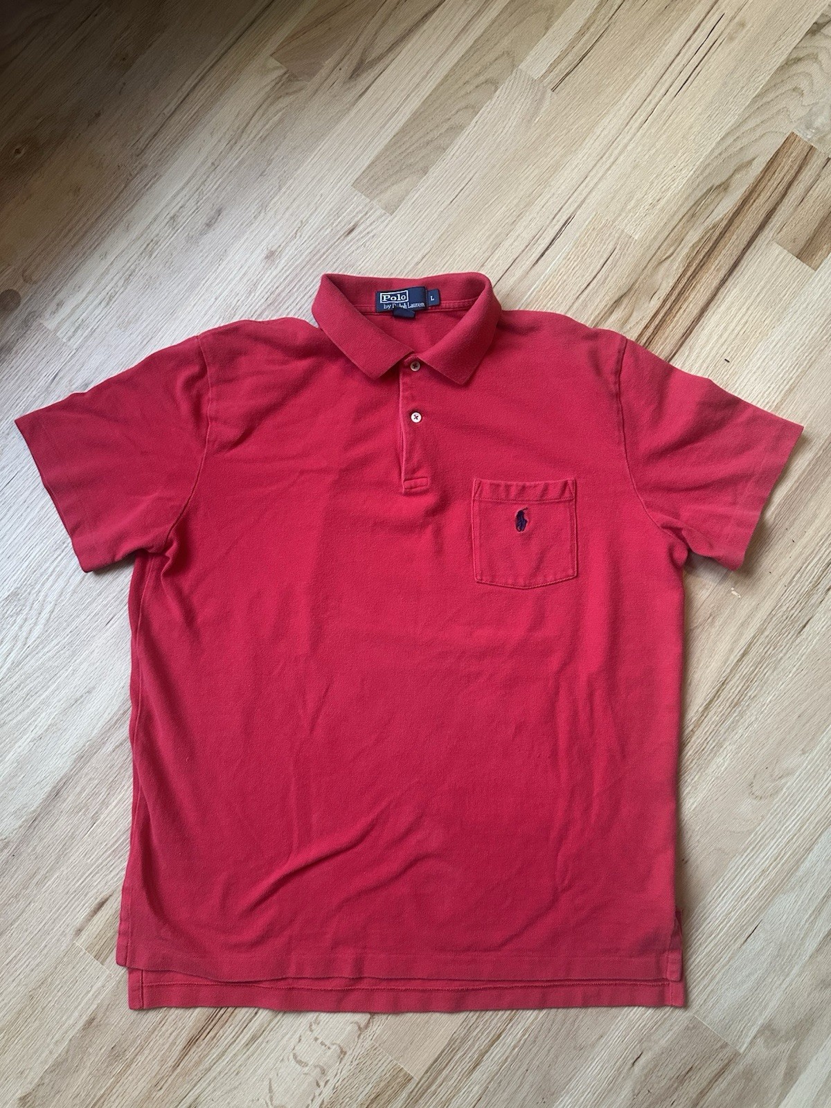 Polo Ralph Lauren Red Polo Black Embroidered Pony Men’s Large