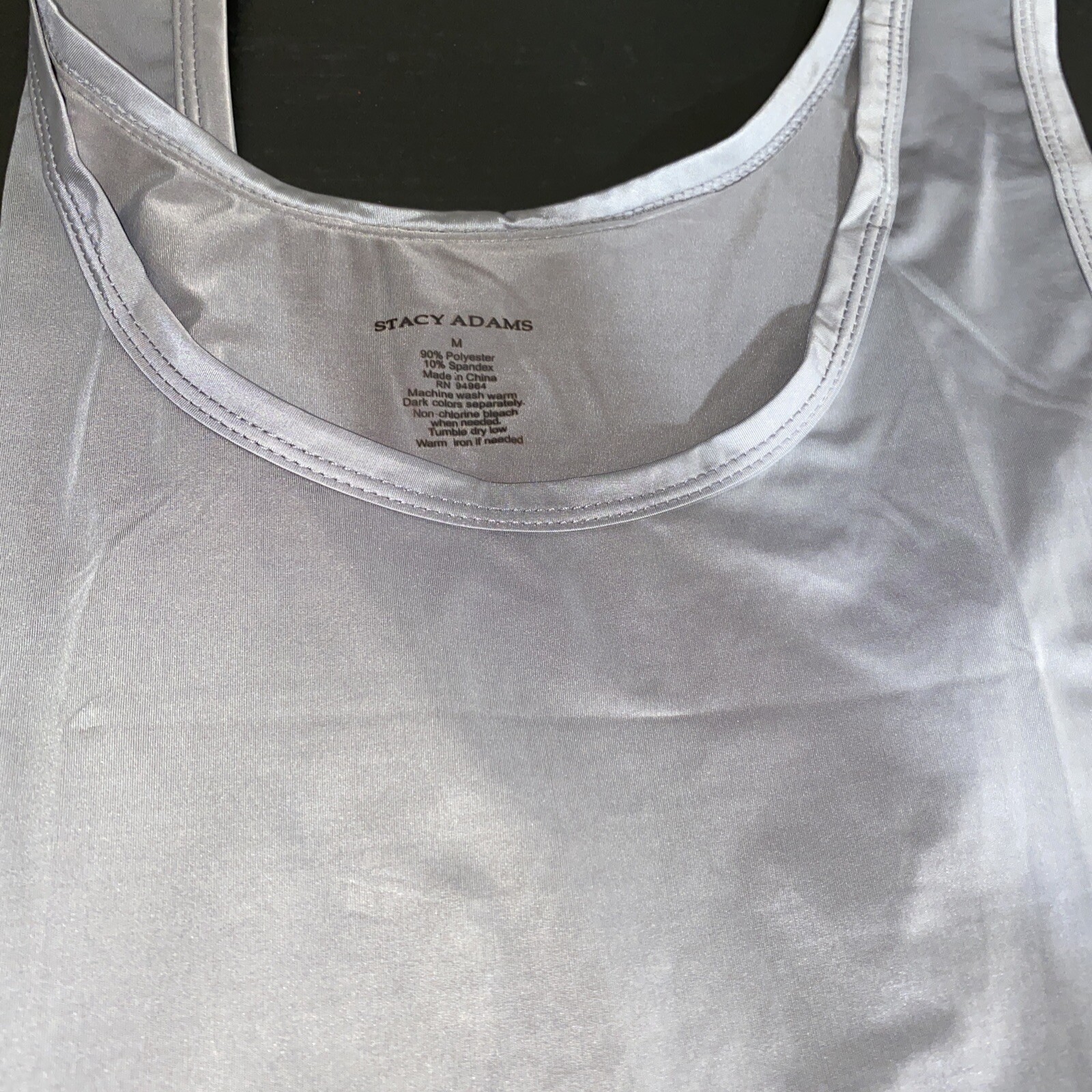 Stacy Adams Tank Tops, A Shirt,90% Polyester 10% Spandex ,machine Washable,New!!