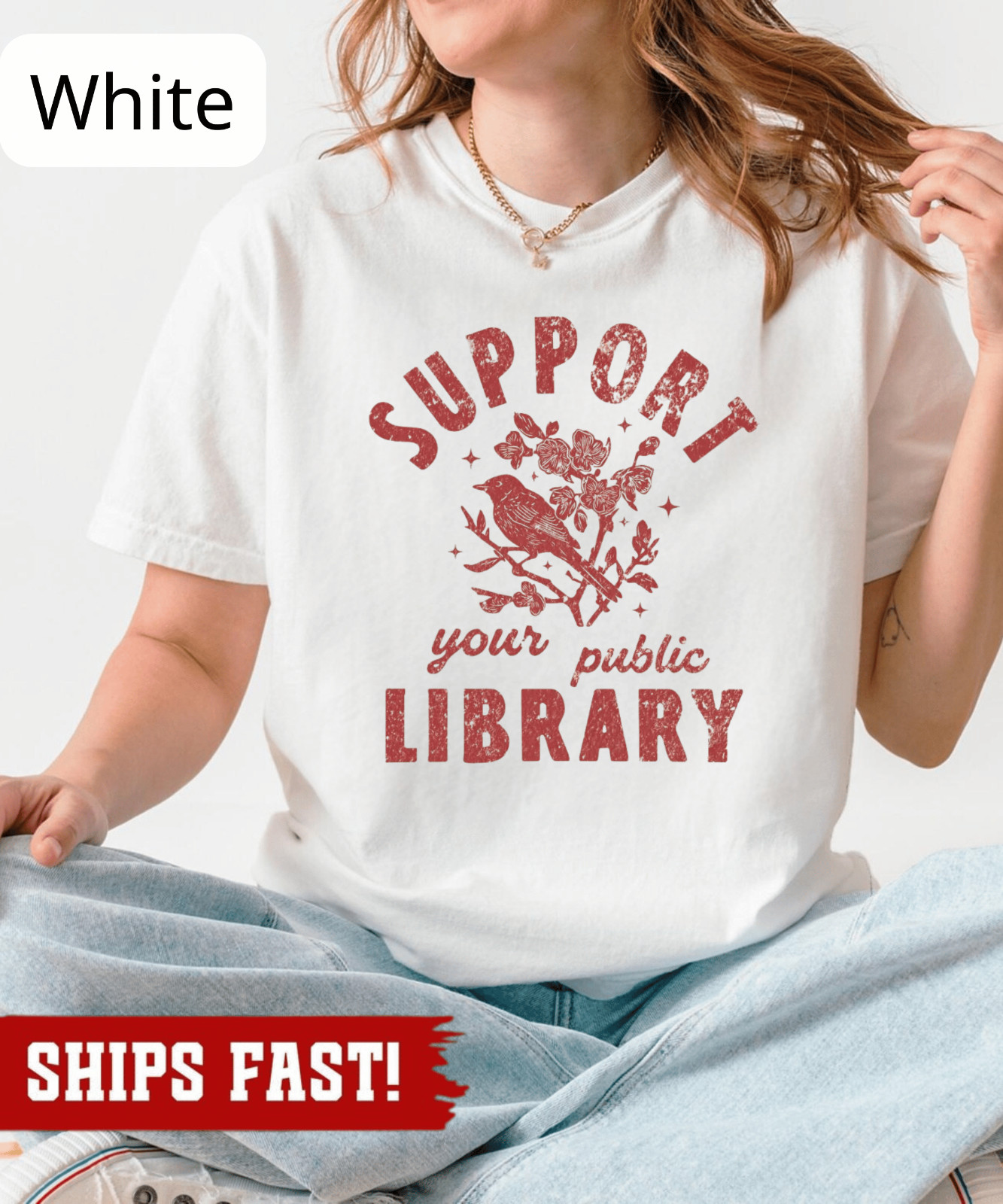 Public Library Shirt, Support Local Libraries, Bookish, Oversize, Womens, Mens