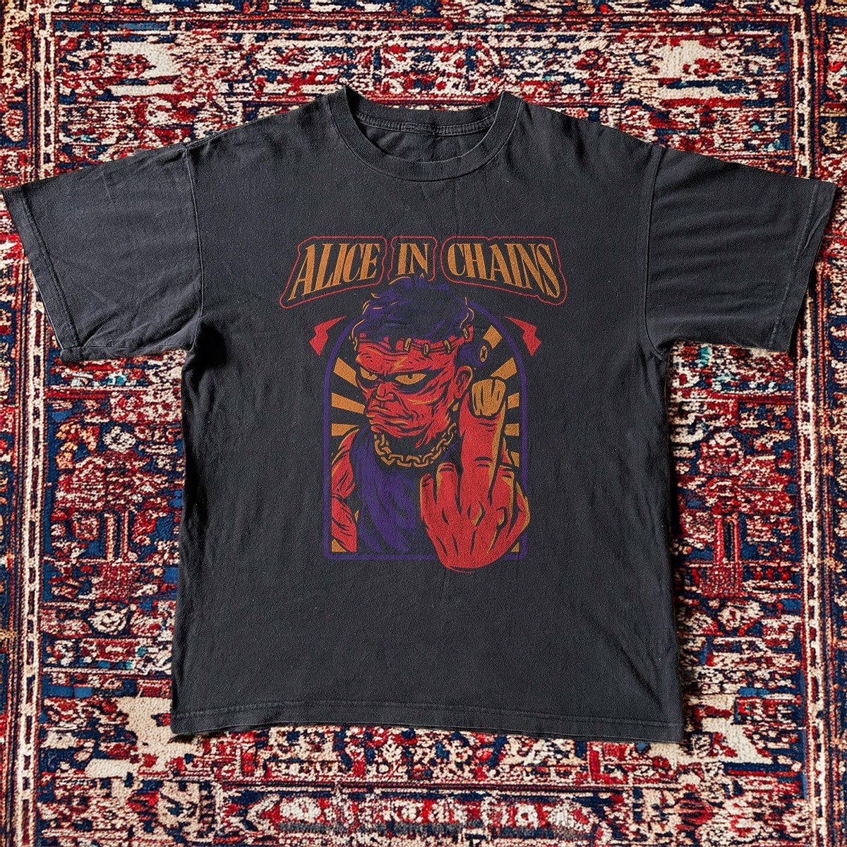Rare Alice In Chains Retro Rock Band Unisex Black T-Shirt S-5XL