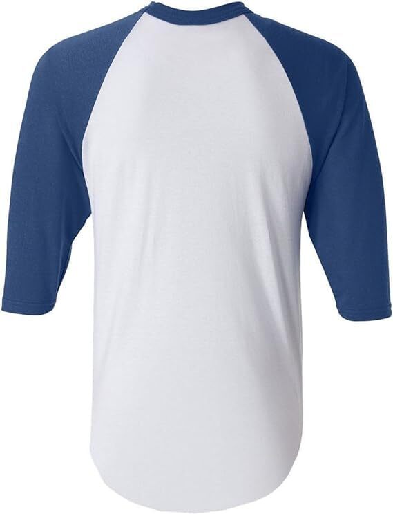Men’s Regular fit Two Tone 100% Ring-Spun Combed Cotton Raglan ¾ Sleeve Baseball
