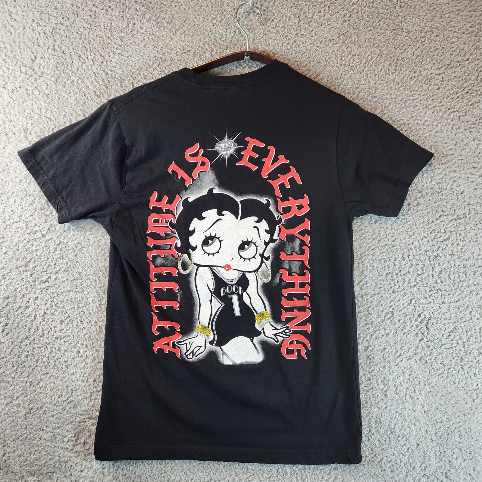 Brisco Brands Betty Boop T-Shirt Adult Size Small Attitude is Everything Cotton