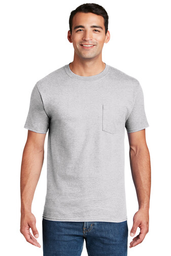 Hanes Men’s T Shirt Short Sleeve Crew Tee Beefy-T With Pocket T-Shirt – 5190P