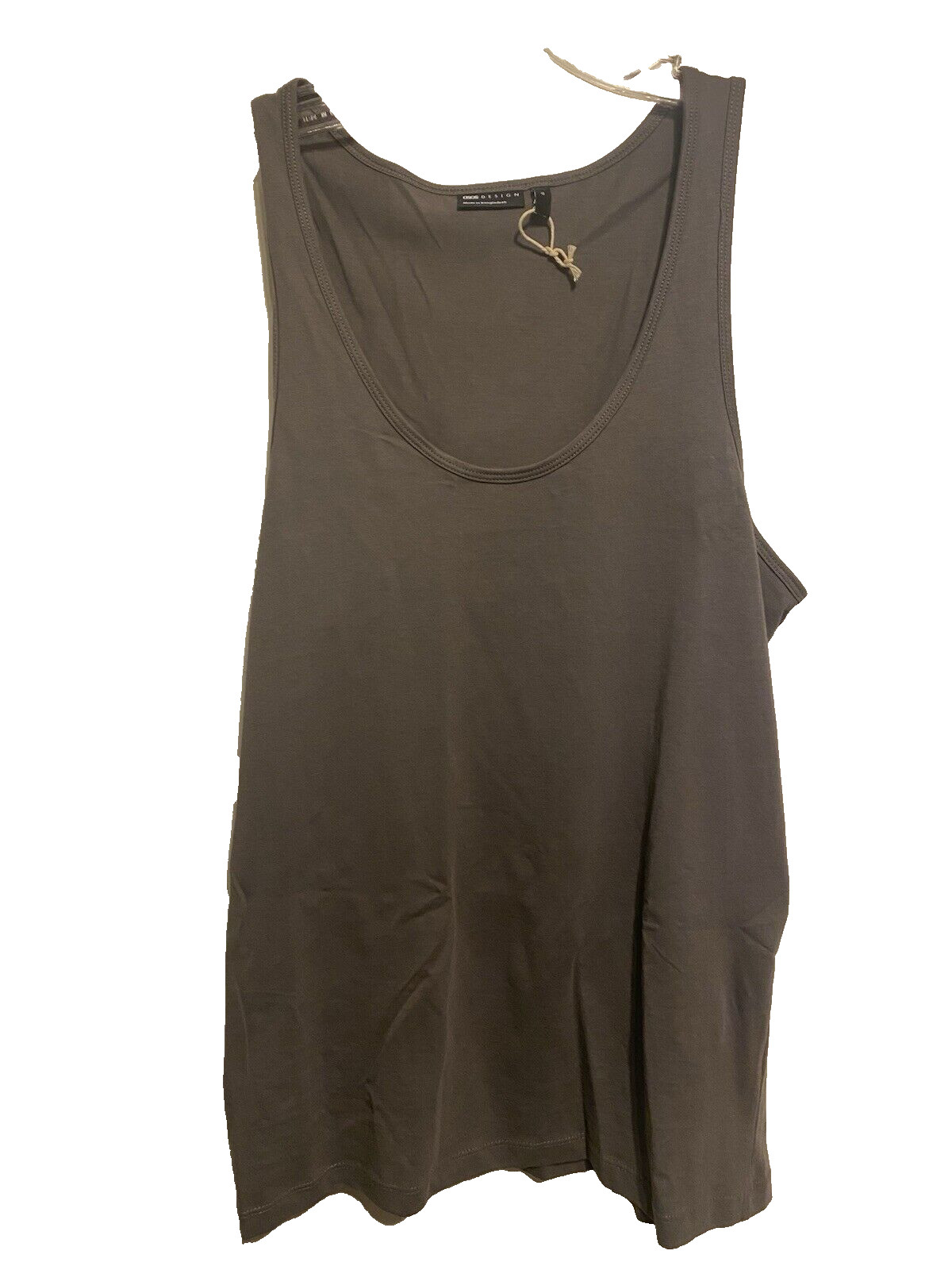 ASOS Design Men’s Gray Tank Top Size Small NWOT Scoop neck Cotton