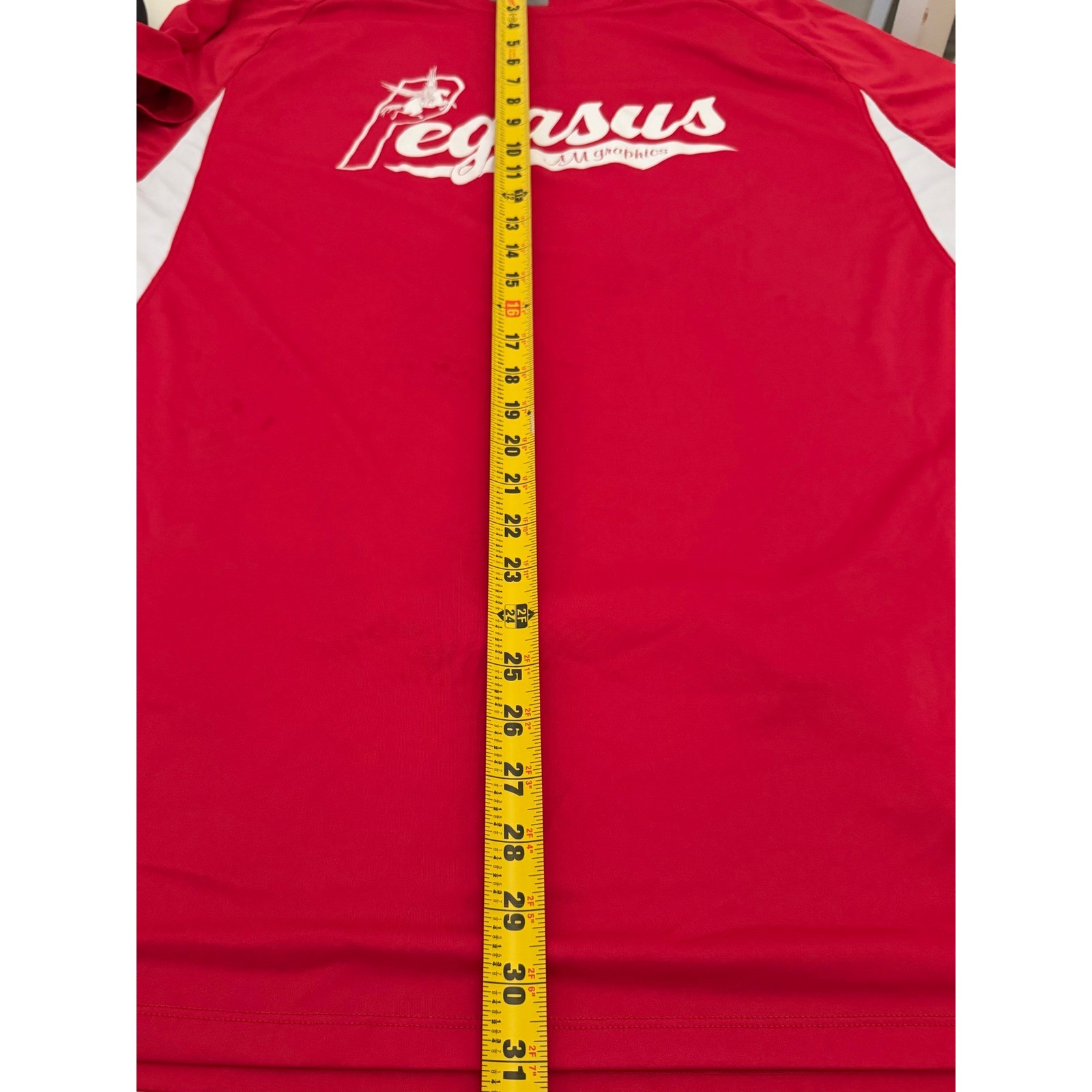 A4 Pegasus AM Graphics Red Athletic Jersey Shirt Mens 3XL Performance Tee