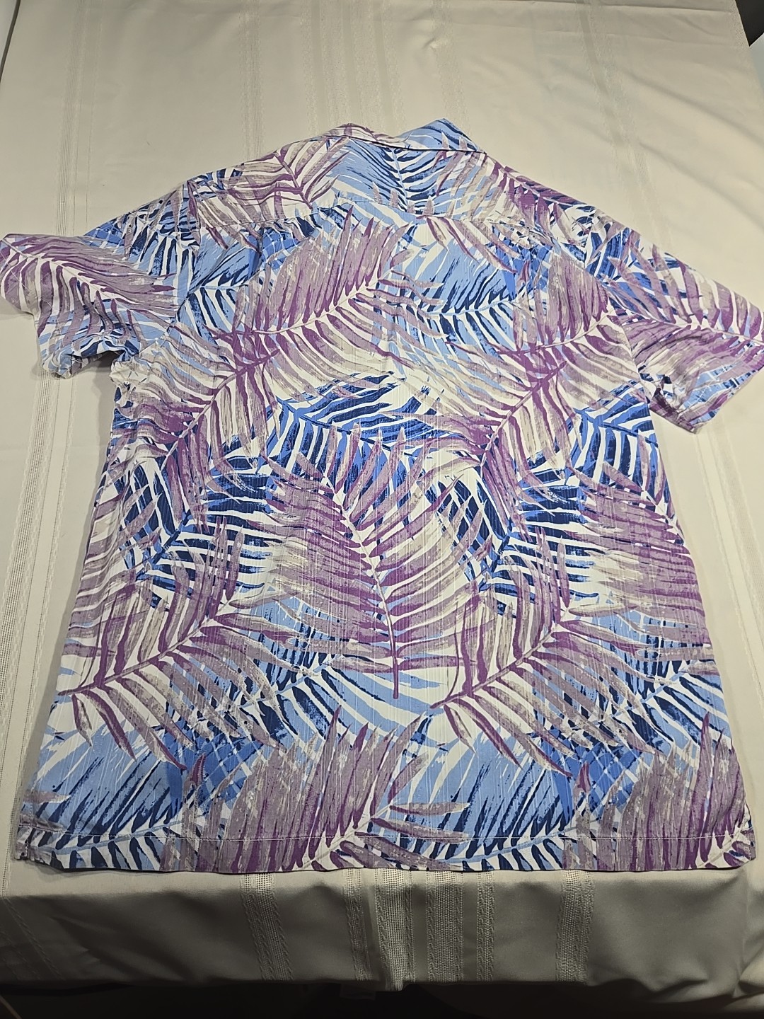 Tommy Bahama Mens Silk Blend Hawaiian Camp Shirt Large Short Sleeve Island Zone