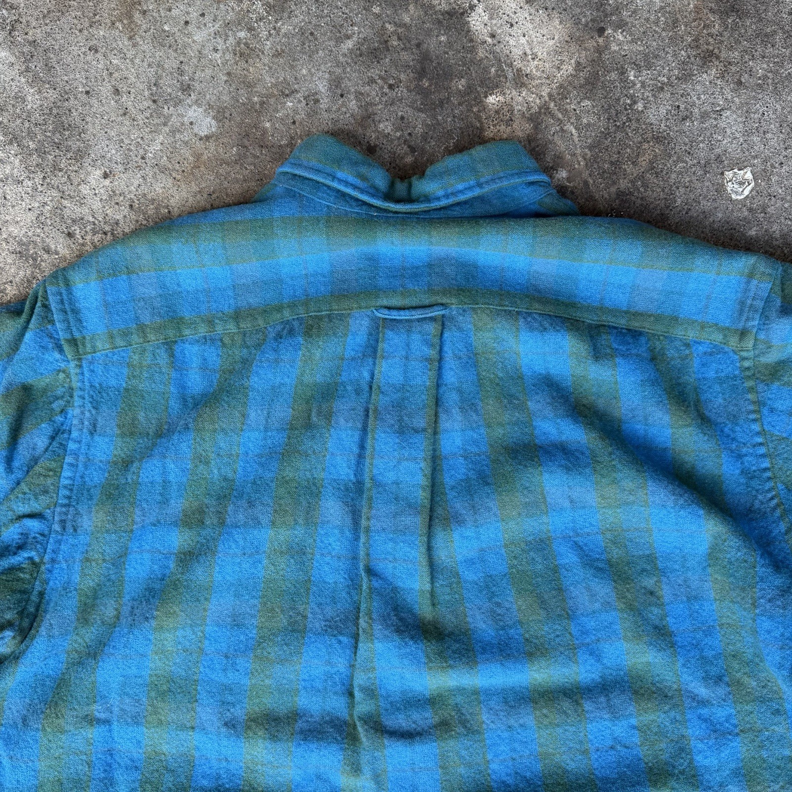 Pendleton 60s Wool Shadow Plaid Short Sleeve Flannel Shirt Men’s Size Medium