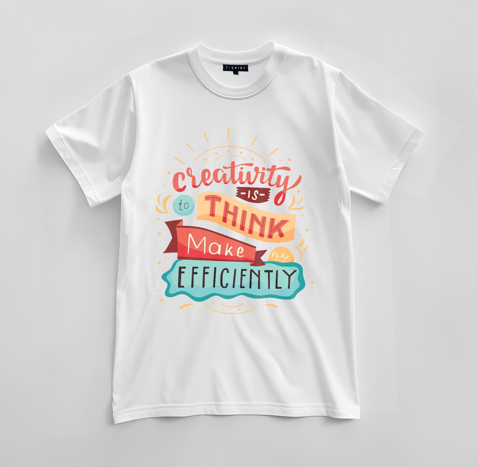 Custom Creative Efficiency Graphic T-shirt Design Unisex Jersey Short Sleeve Tee
