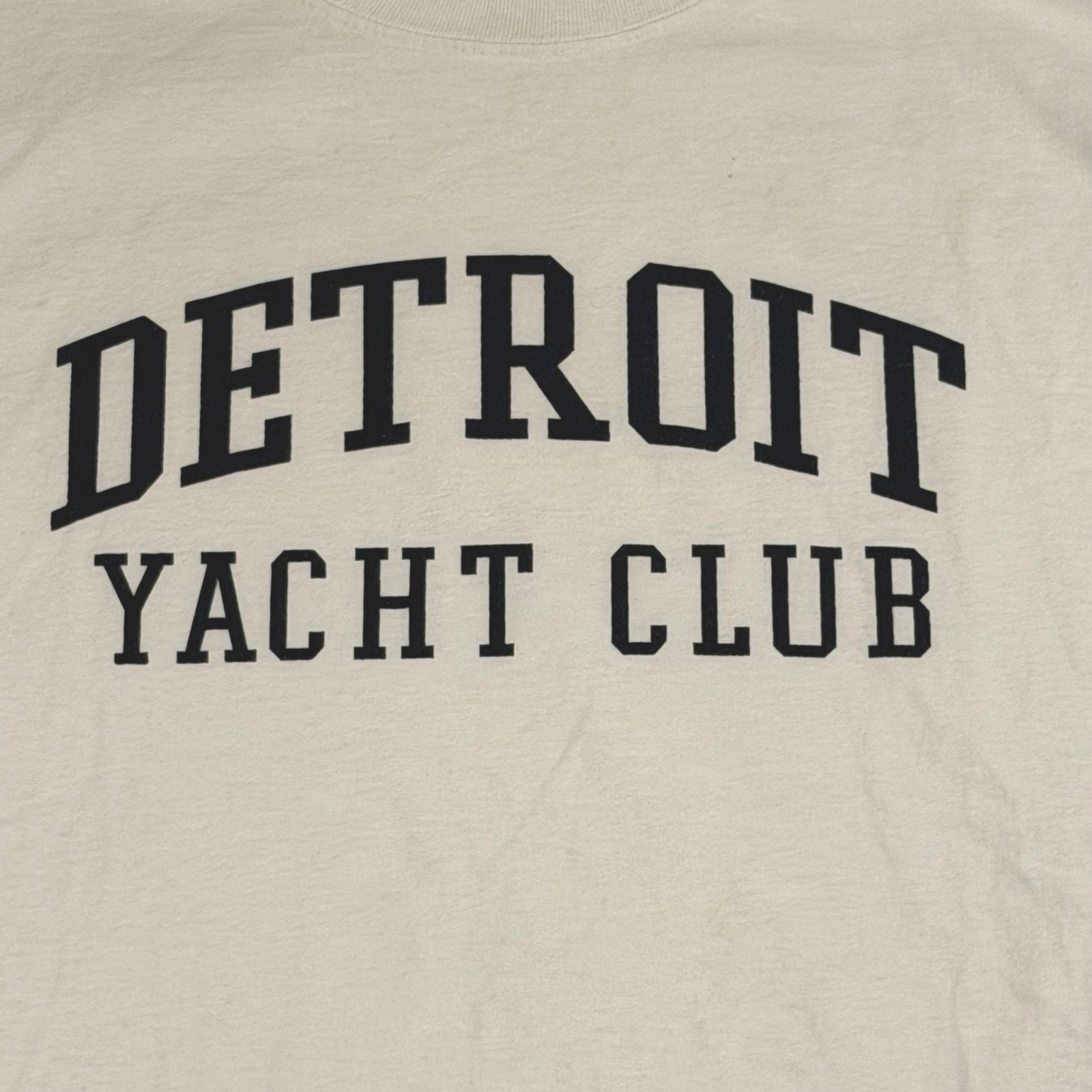Champion Detroit Yacht Club Graphic T-Shirt White Cotton Mens M T425 WH Nautical