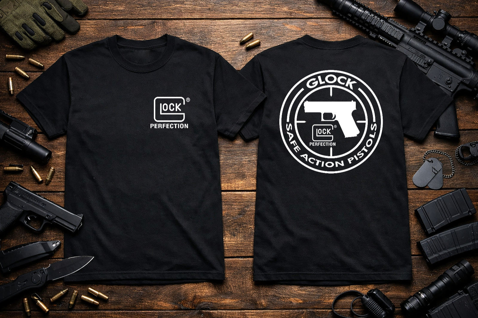 OFFICIAL Glock Logo – T-Shirt Heavyweight S M L XL 2XL 3XL 4XL 5XL