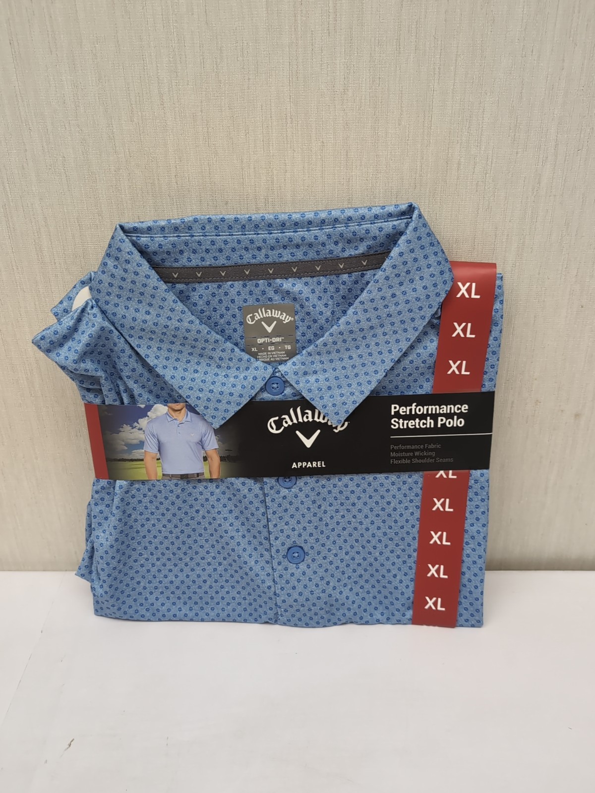 Callaway Men’s Moisture Wicking Performance Golf Polo Sz XL Regatta AM6