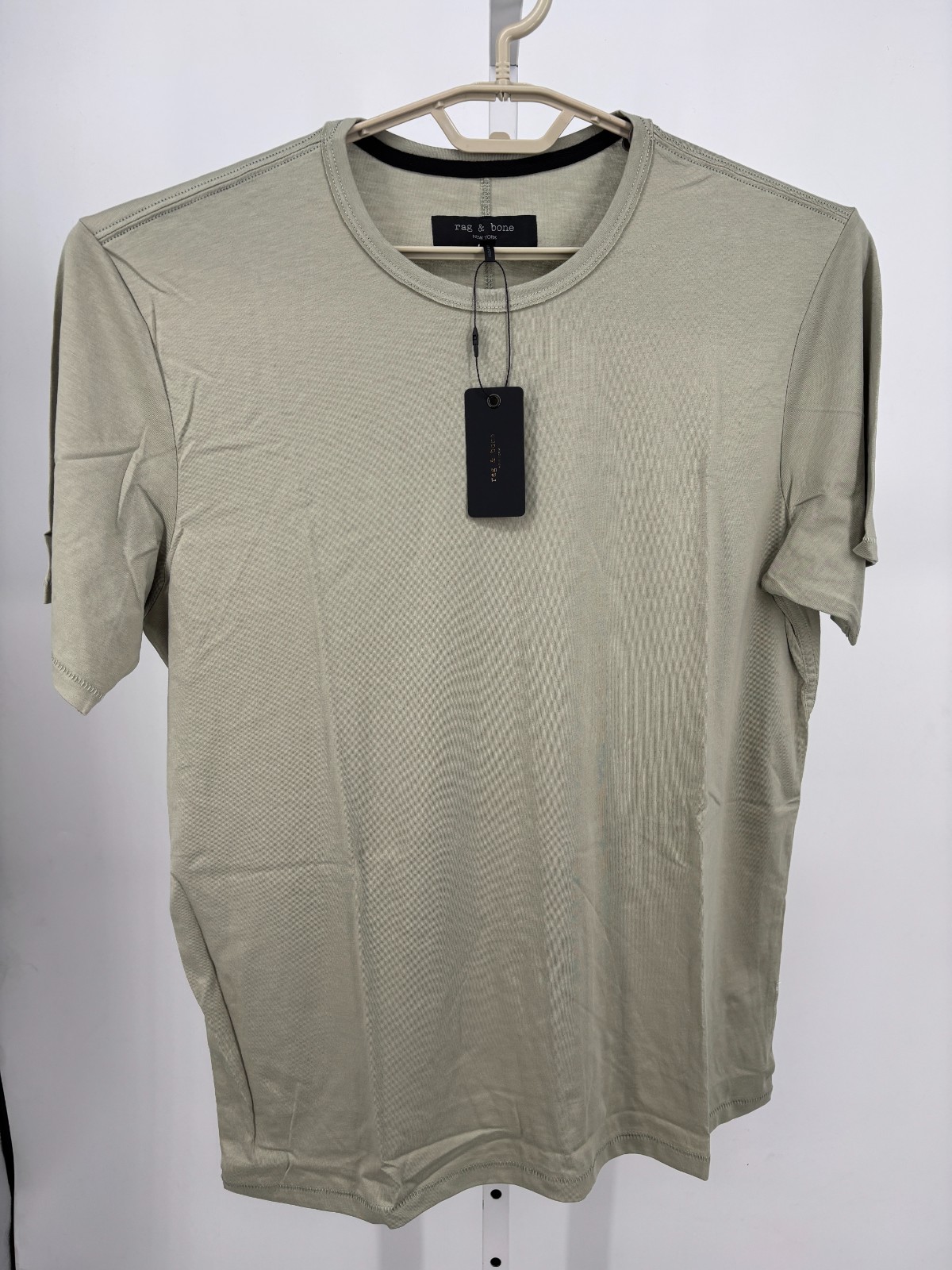 New Rag & Bone Core Short Sleeve Tee Mens Moss Green Cotton S/S $98