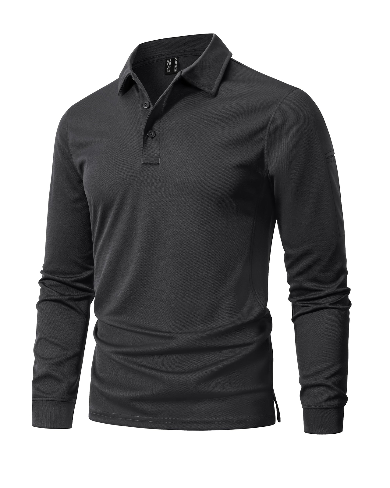 Men’s Polo Shirt Quick Dry Performance Lightweight Sports Long Sleeve T-Shirts