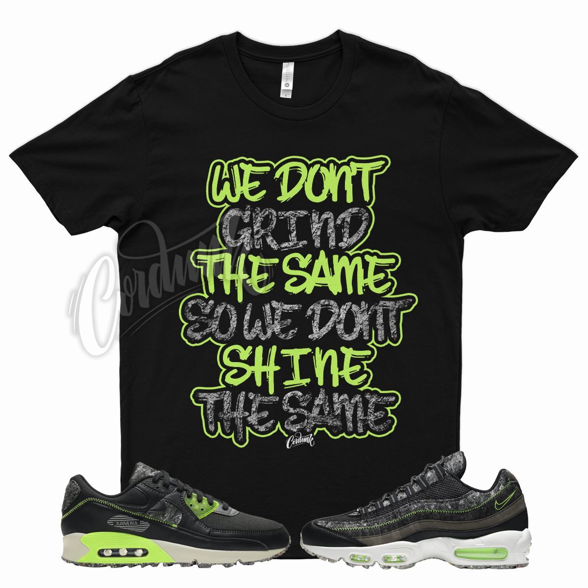 GRIND DIFF T Shirt for N Air Zoom M2Z2 Electric Green Max 95 90 Volt Neon 4