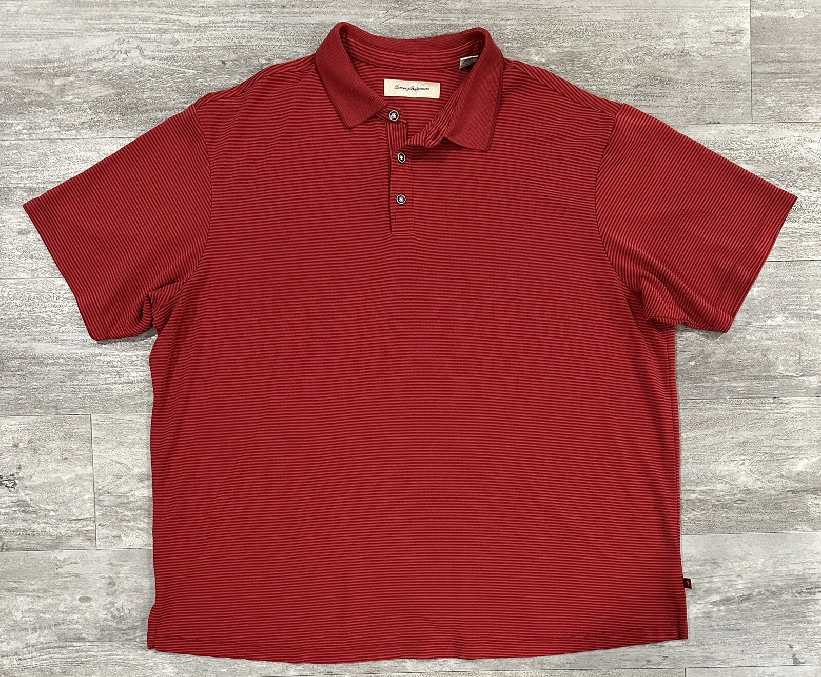 Tommy Bahama Mens Striped Polo Shirt Size 2XL Modal / Poly Blend