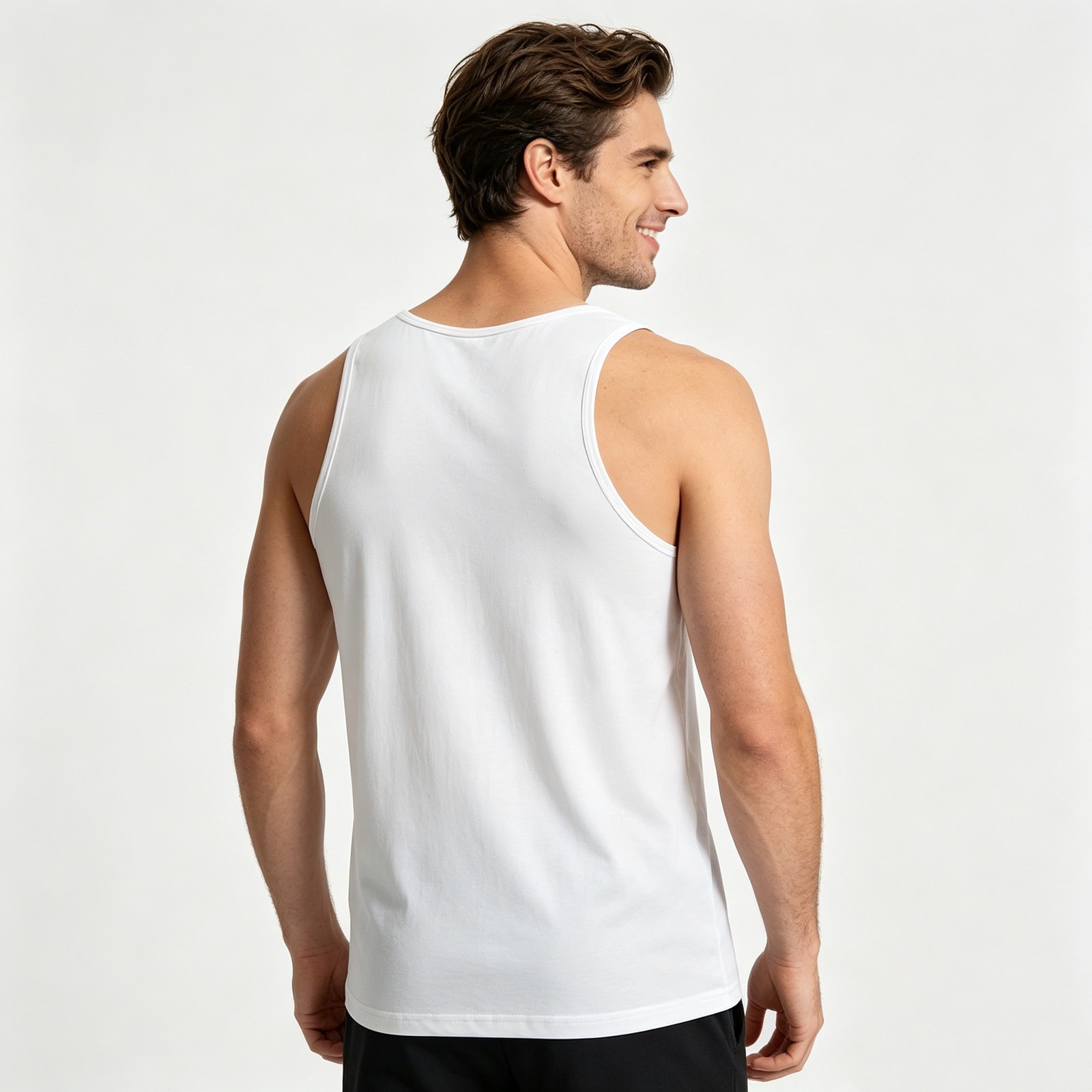 Men’s Tank Top for Beach & Travel, Custom Name & Title Print 100% Cotton