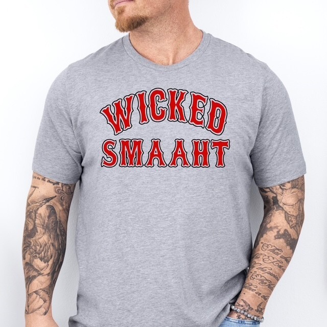 WICKED SMAAHT | Boston Baseball themed Ring Spun Cotton T-Shirt
