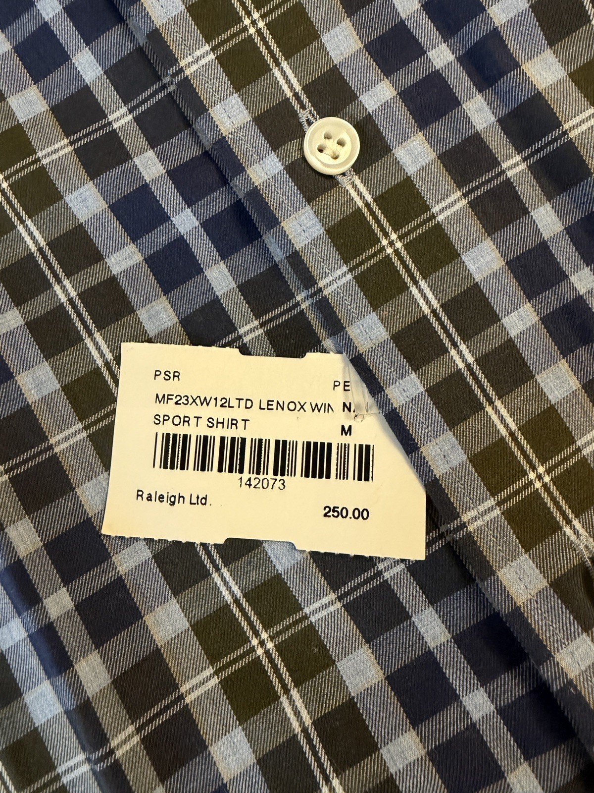 Peter Millar Men’s Navy Lenox Winter Soft Twill Sport Shirt – Size Medium NWT