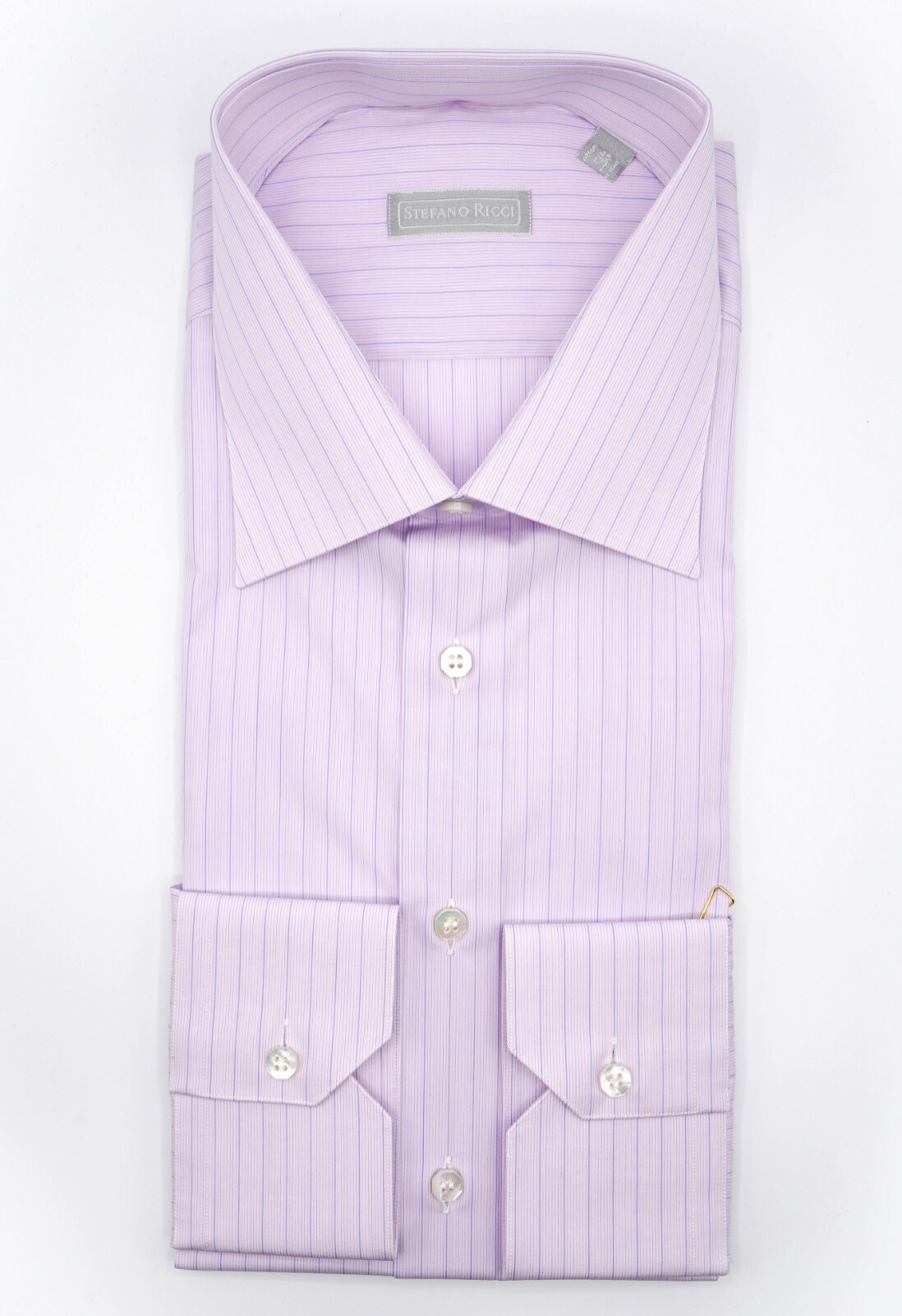 NEW STEFANO RICCI Dress Shirt 100% Cotton Size 17.75 Us 45 Eu ( W106)
