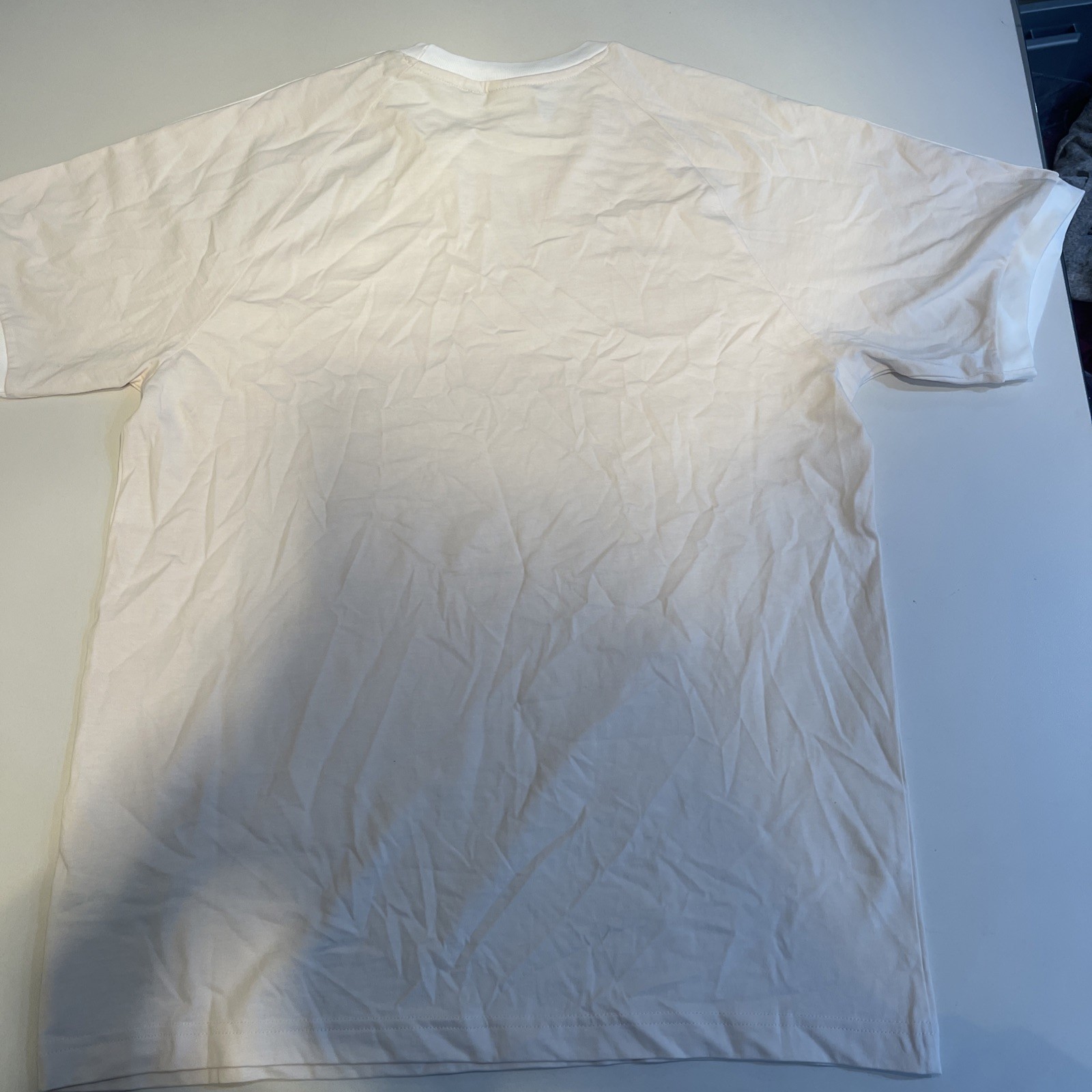 NEW MENS L ADIDAS WONDER WHITE ORIGINALS 3-STRIPES CALIFORNIA TEE SHIRT