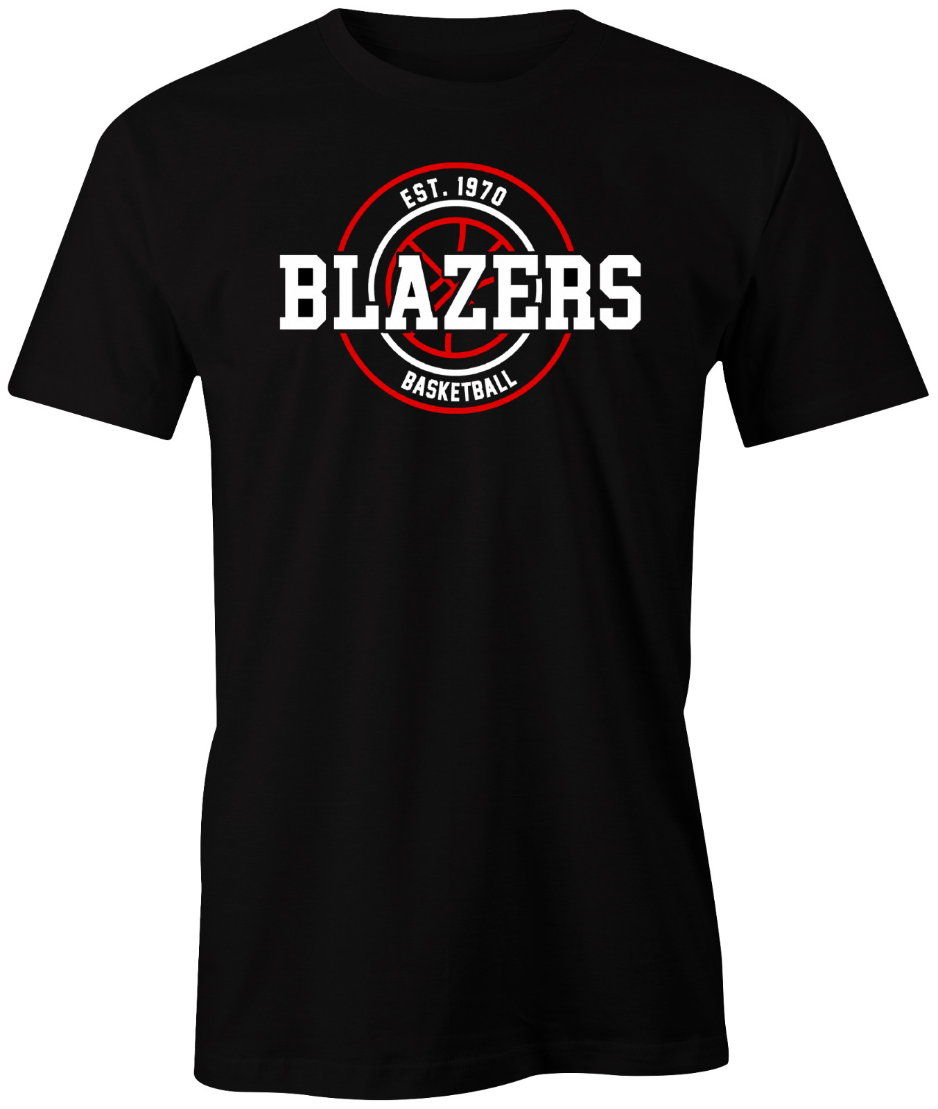 Blazers Basketball Black City Fan T-Shirt