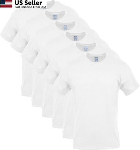 Gildan Men’s Crew T-Shirts, Multipack, Style G1100 XX-Large, White