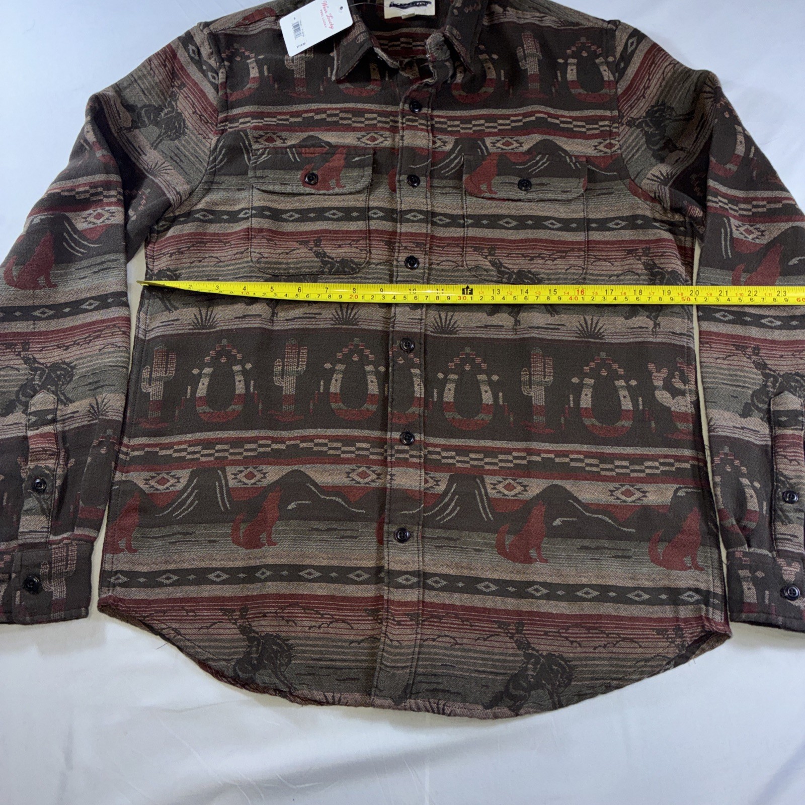 Lucky Brand Western Cowboy Button Down Rodeo Shirt Men’s S NWT