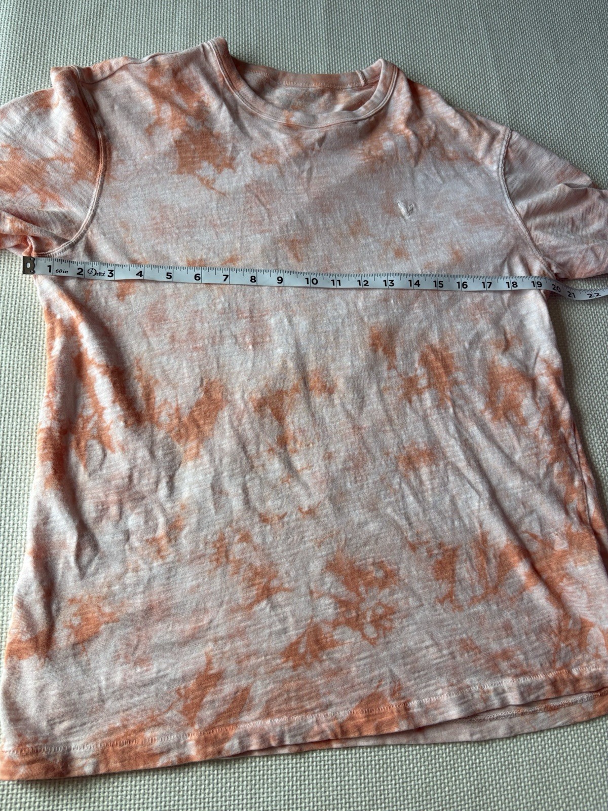 American Eagle Super Soft Standard Fit Small Cotton Salmon Tie Dye Tee Shirt