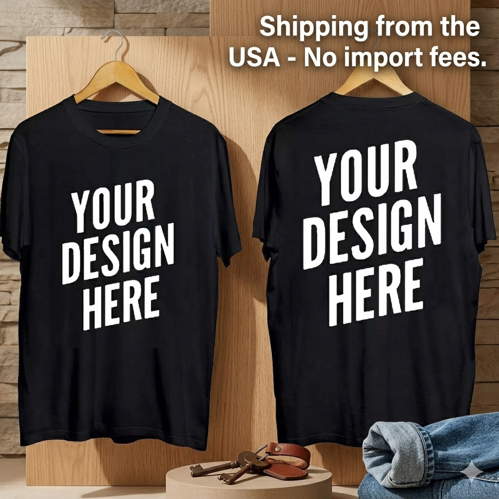 Personalized Custom Print Your Logo Photo T-Shirt 2-sided Multicolor SU577