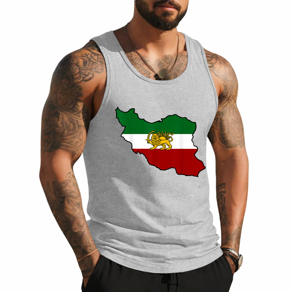 Iran Flag with Lion and Sun Shirt, Iranian Roots Freedom Women Men Tank Top