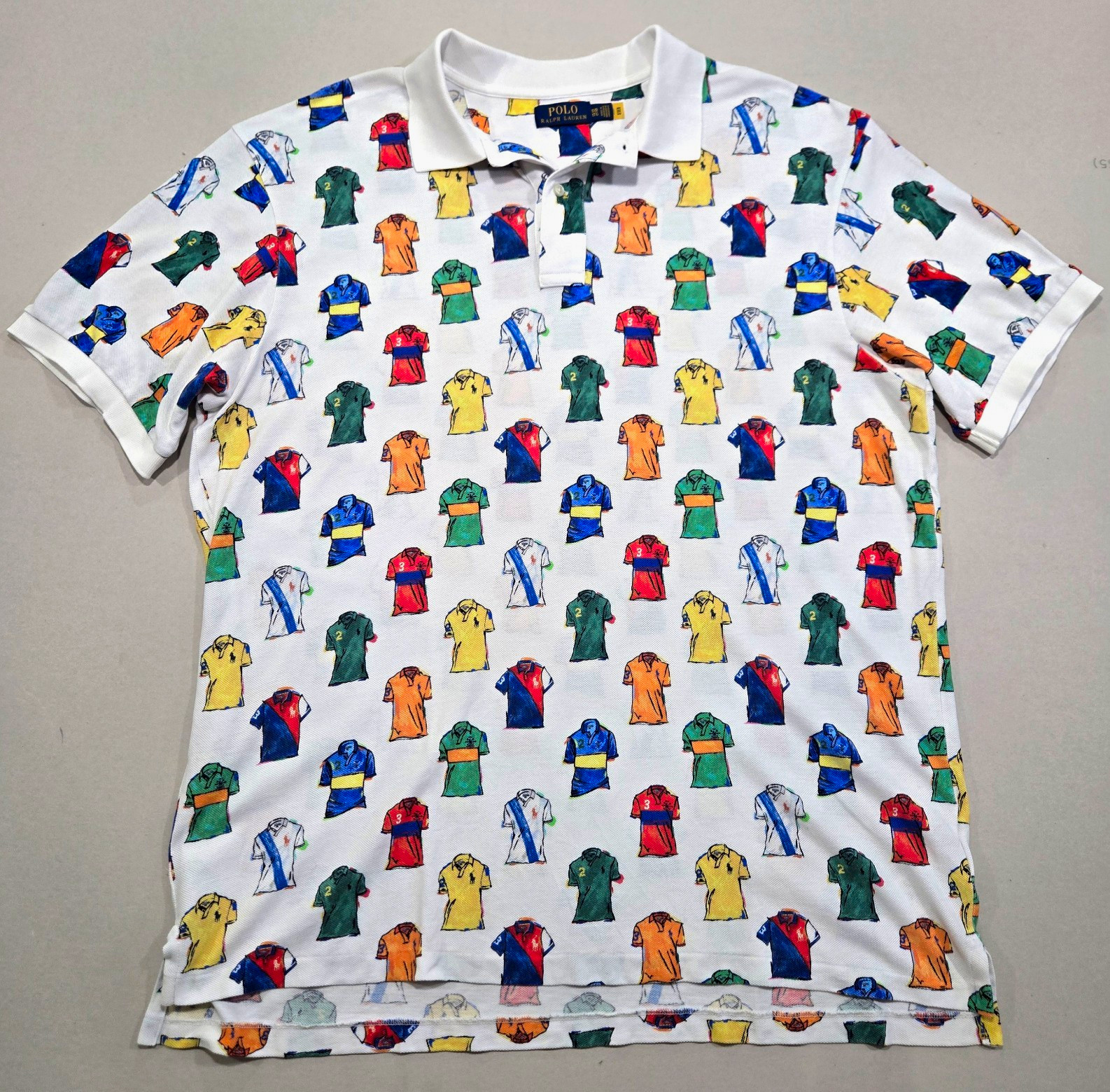 Polo Ralph Lauren Men’s Polo Shirt Size 1XB Big & Tall All Over Print AOP