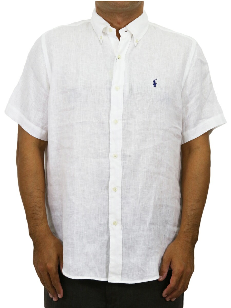 Polo Ralph Lauren Short Sleeve Classic Fit Linen Solid Button-Down Shirt w/ Pony