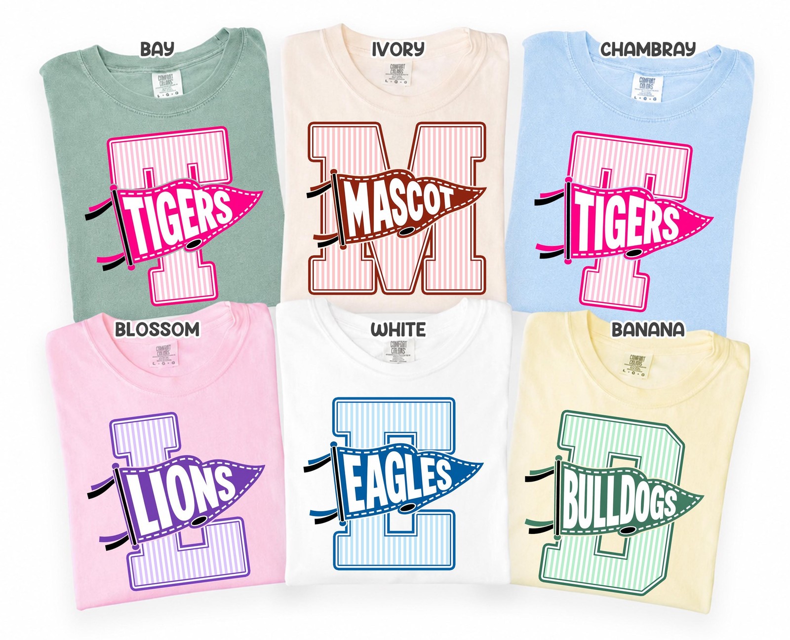 Custom School Mascot Shirt Gingham Varsity Letter Personalized School Spirit Tee