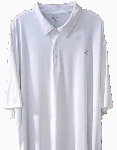ZELOS Men’s 3XLT Shirt Polo Short Sleeve White Sports Classic MSRP $49.50 NWT