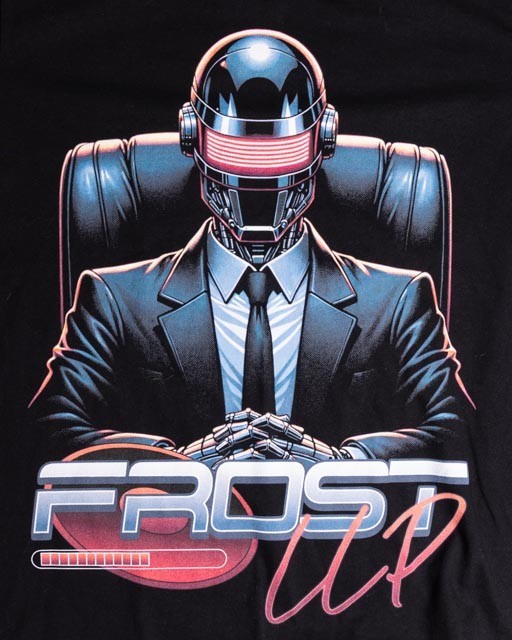 FB County Heavy Hard Mens L Long Sleeve Black T Shirt Robot Cyberpunk Frost Up