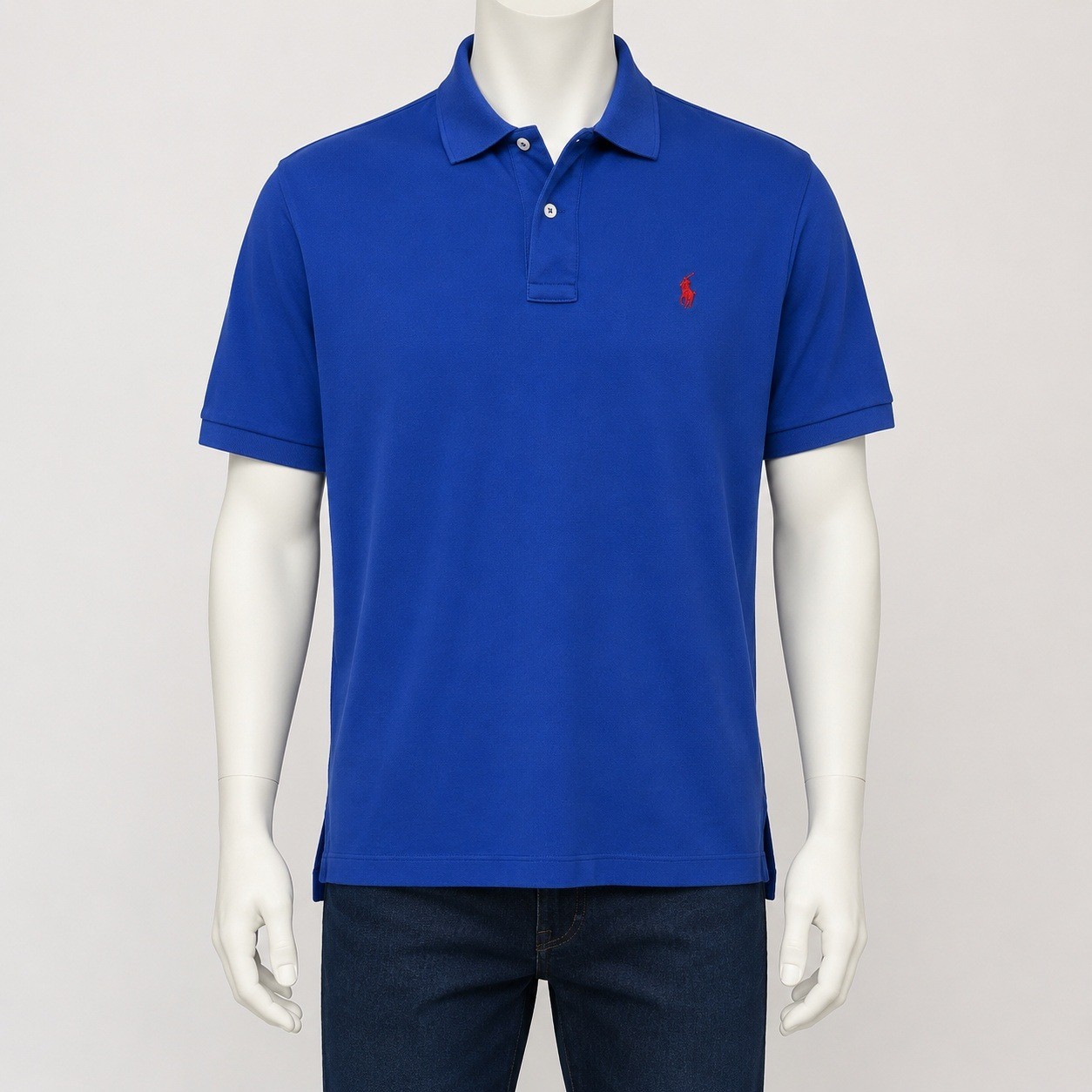 Polo Ralph Lauren Mens Royal Blue Short Sleeve Cotton Polo Shirt L Red Pony Golf