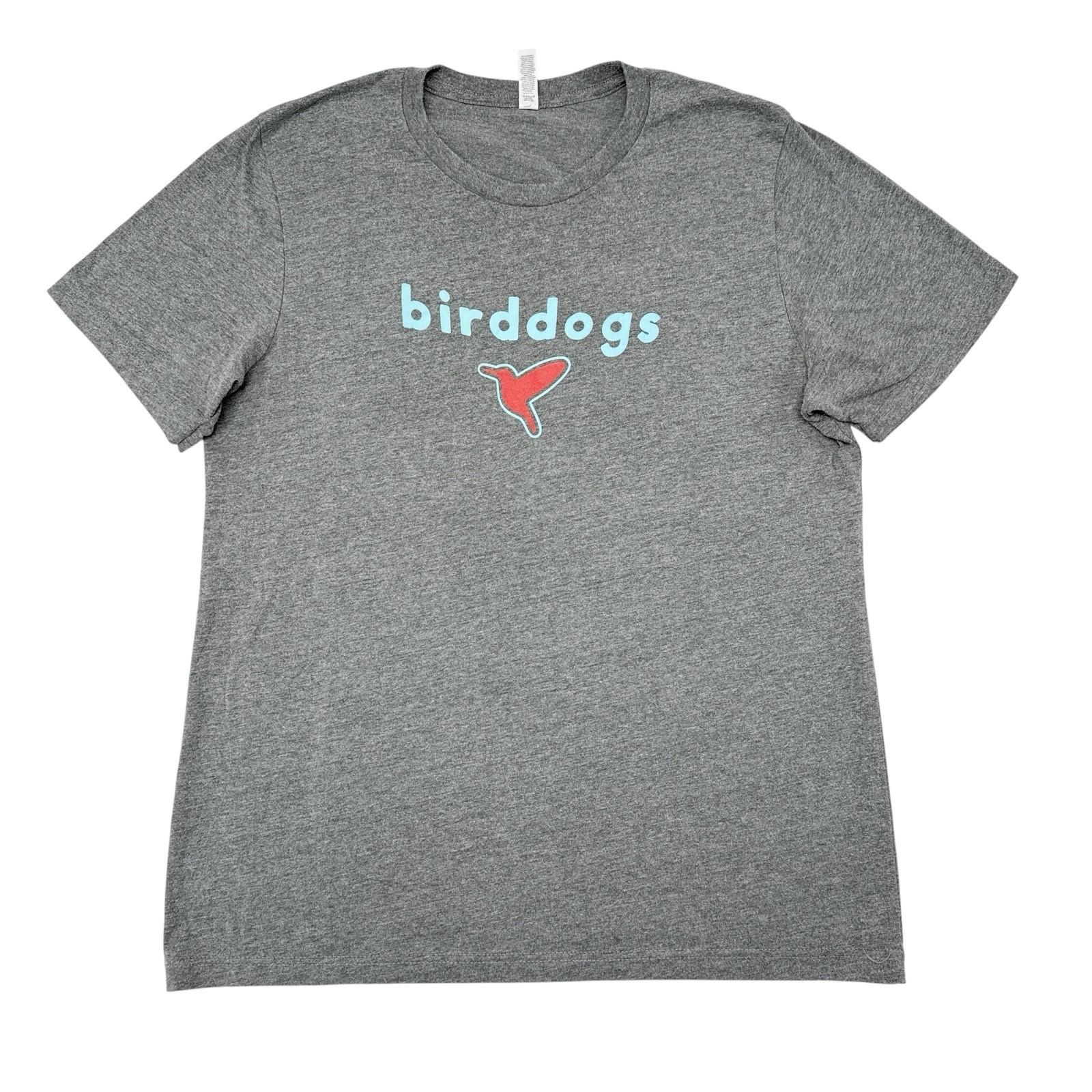 Birddogs Shirt Mens Size Large Gray Short Sleeve Tee Canvas Stretch Casual