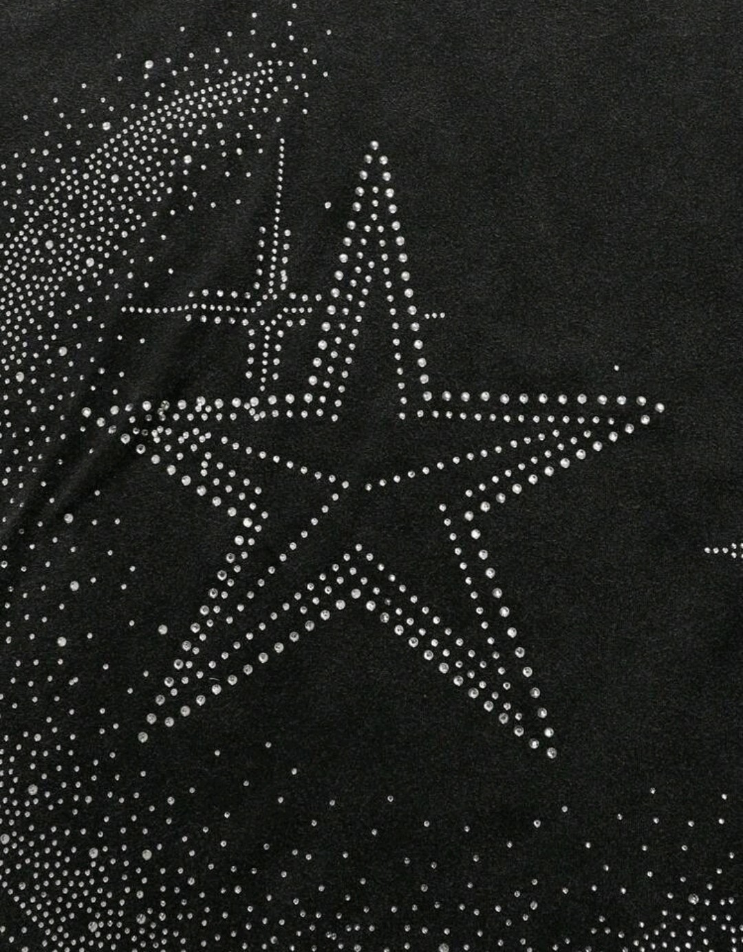 New Men Luxury Diamond Star Rhinestones Fashion Black T-Shirt High Quality