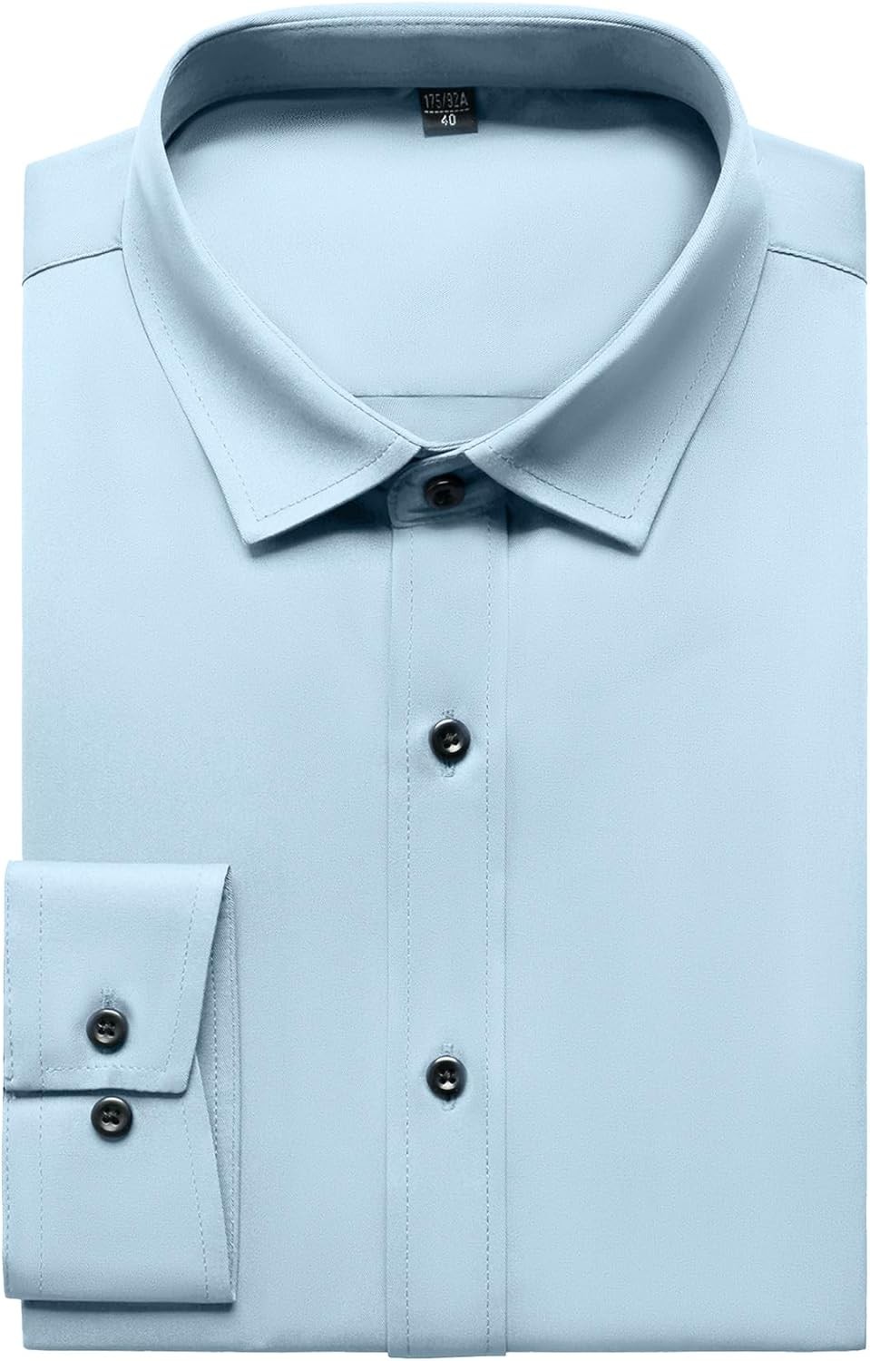 Men’s Wrinkle-Resistant Formal Stretch Dress Shirt, Button Down for Wedding