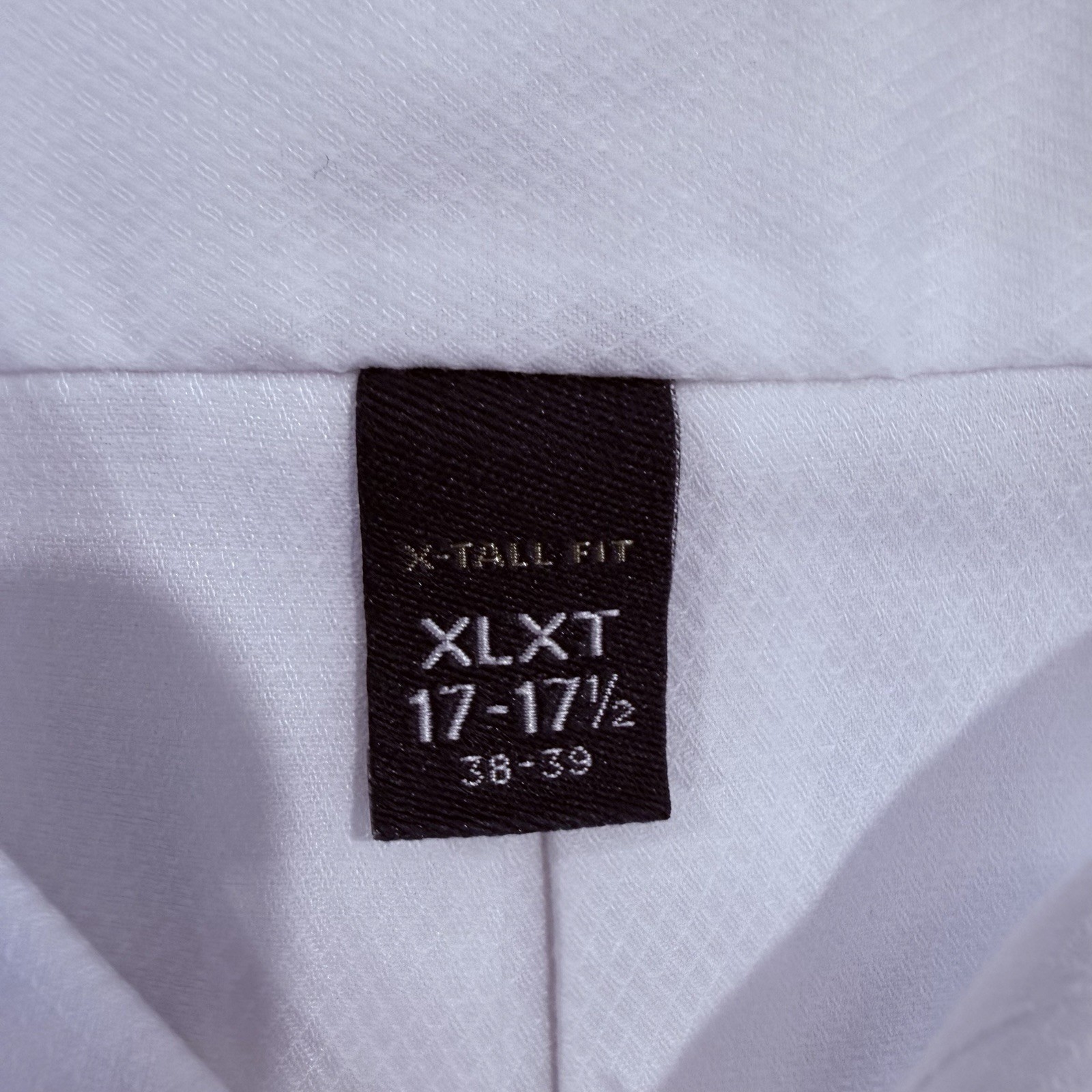 STAFFORD Sweat Repel White Cotton Poly Spandex Dress Shirt XLXT 17-17.5 38/39