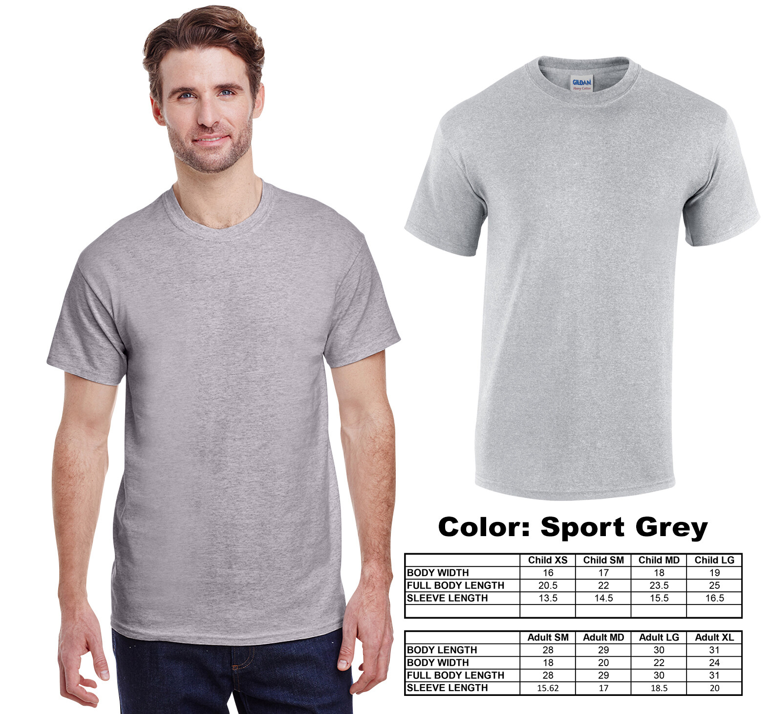 New Gildan G500 T-Shirts 100% Heavy Cotton COMBINE Any COLOR, Any SIZE Multipack