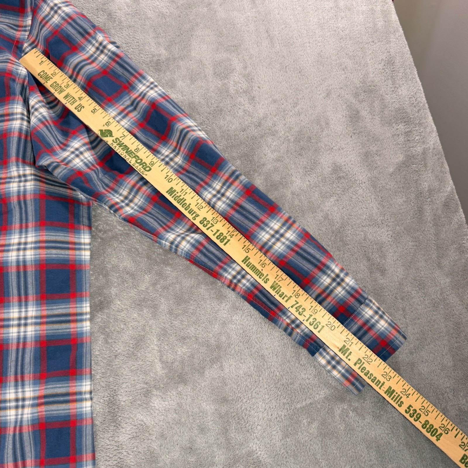 Ralph Lauren Button Down Men XL Blue Red Plaid Classic Fit Long Sleeve Shirt