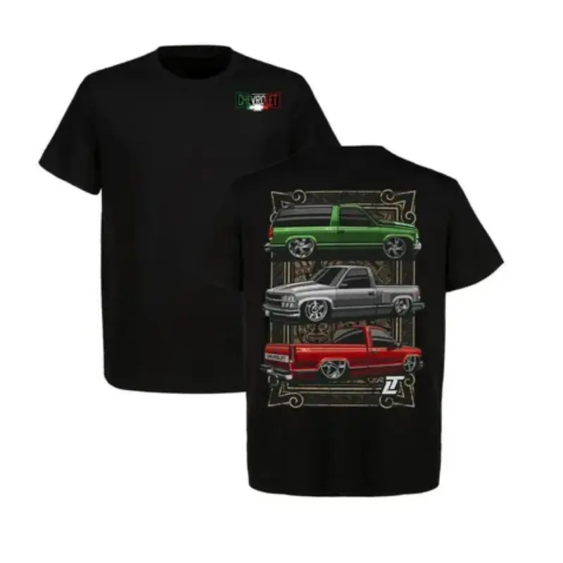Chicano Style Chevy Trucks Z71 Graphic Shirt Classic Lowered Pickup Trio